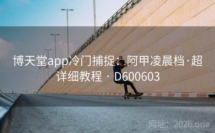 博天堂app冷门捕捉：阿甲凌晨档·超详细教程 · D600603