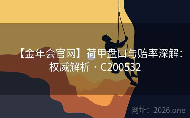 【金年会官网】荷甲盘口与赔率深解：权威解析 · C200532