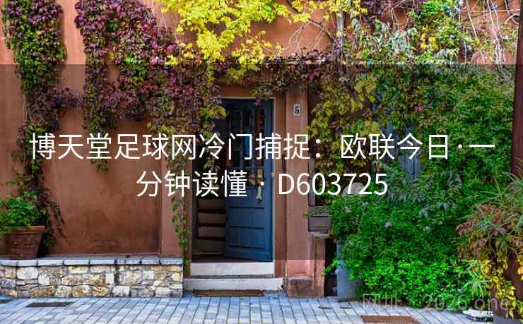 博天堂足球网冷门捕捉：欧联今日·一分钟读懂 · D603725