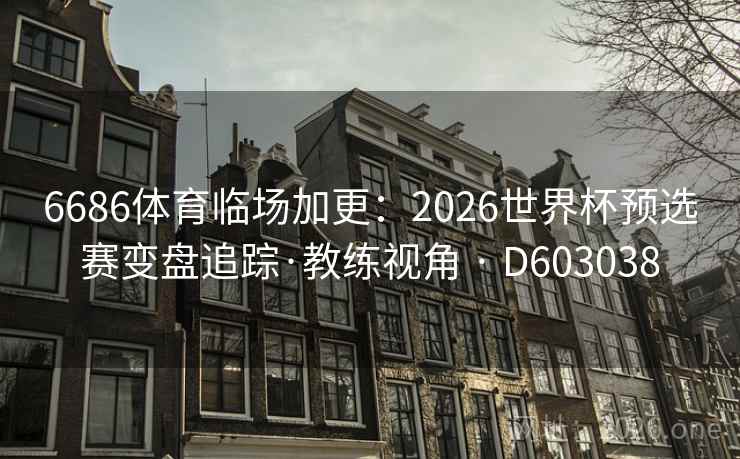 6686体育临场加更：2026世界杯预选赛变盘追踪·教练视角 · D603038  第2张