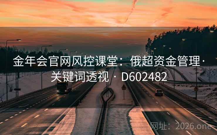 金年会官网风控课堂：俄超资金管理·关键词透视 · D602482  第2张